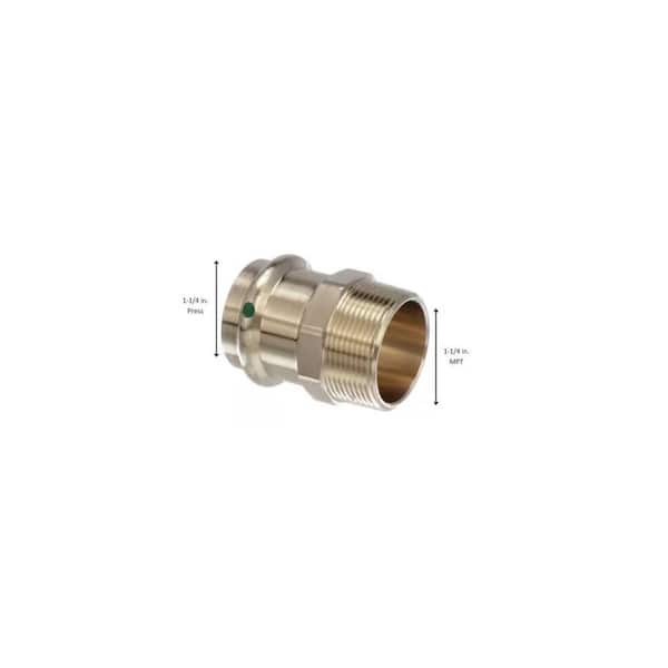 ProPress 1-1/4 in. Press x 1-1/4 in. MPT Zero Lead Bronze Adapter (5-Pack)