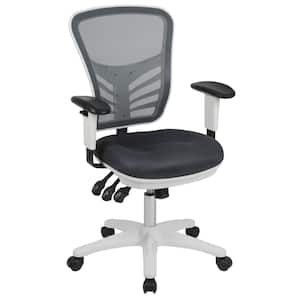 Dark Gray Mesh/White Frame Office/Desk chair
