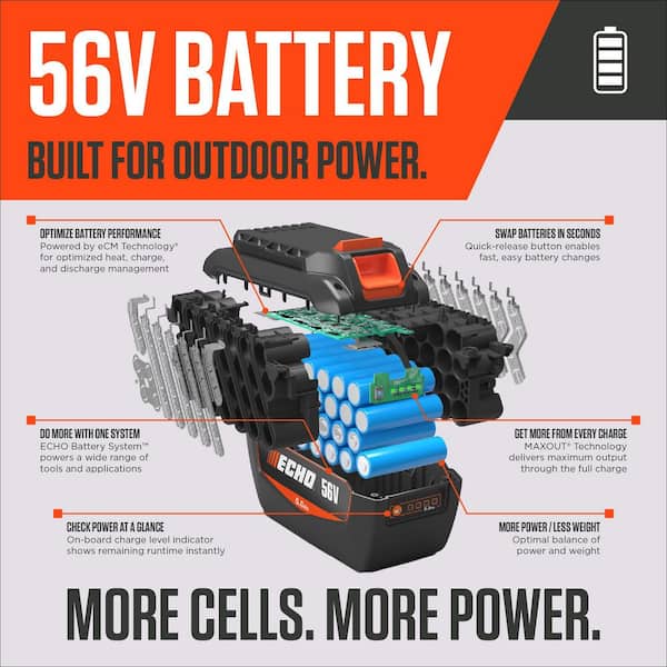 ECHO 56-Volt High-Capacity 8.0Ah Lithium-Ion Battery with eCM