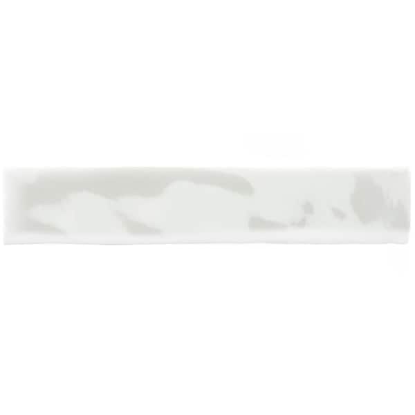 Castillo White 2 in. x 10 in. Ceramic Wall Take Home Tile Sample