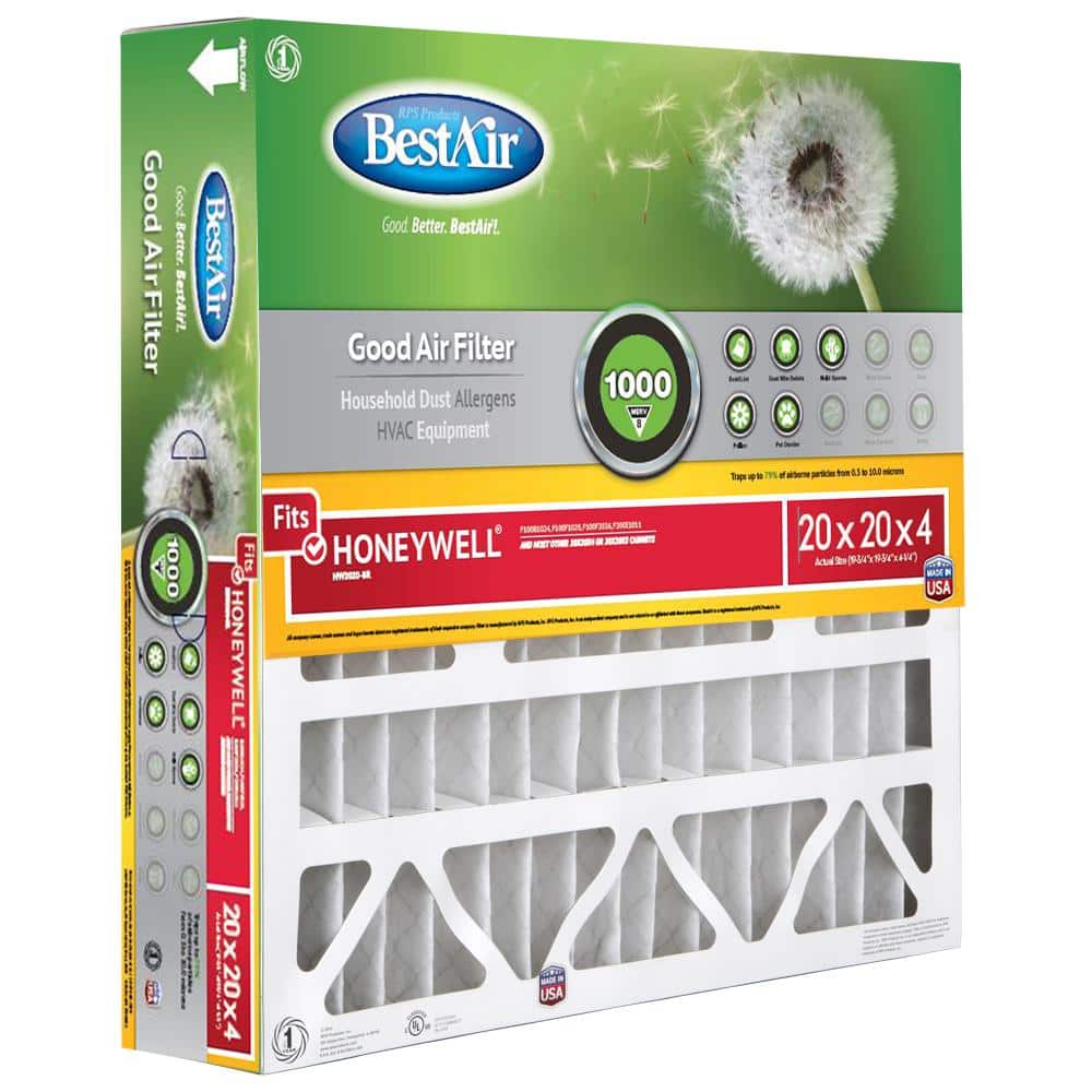 BestAir 20x20x4 MERV 8 Furnace Filter for Honeywell, Pack of 1