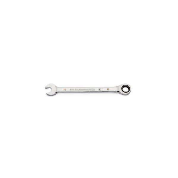 GEARWRENCH 15 mm Metric 90-Tooth Combination Ratcheting Wrench