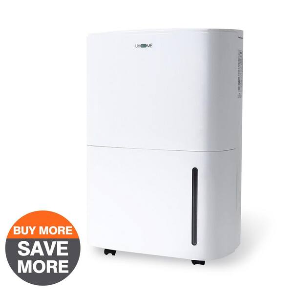 150 pt. 7,000 sq.ft. Portable Dehumidifier in White with Built-in Pump, Dual-Filter, Variable Speeds, Continuous Run