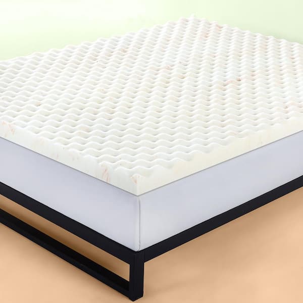 zinus swirl copper cooling memory foam mattress topper