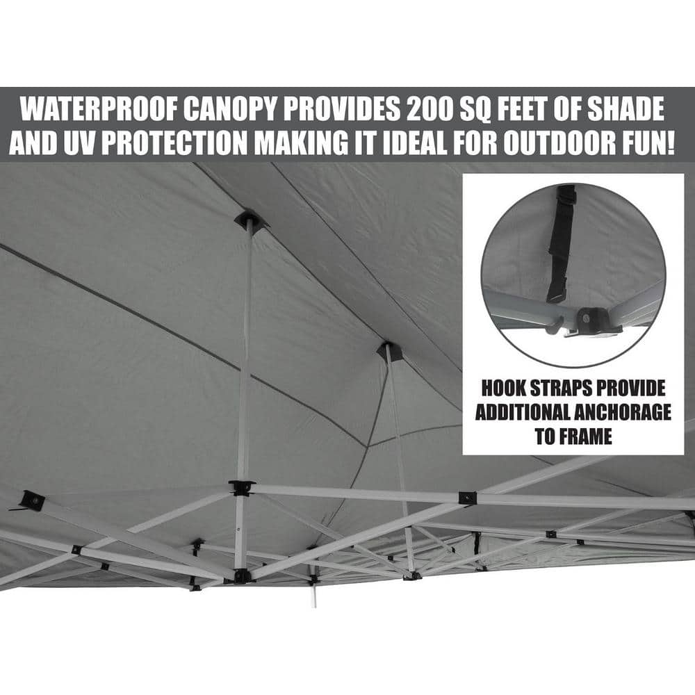 White 10x20 Steel Frame Outdoor Party Canopy Tent