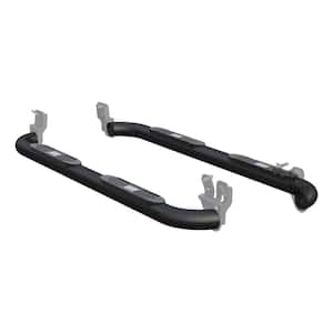 Big Step 4-Inch Round Black Aluminum Nerf Bars, Select Dodge, Ram 1500, 2500, 3500