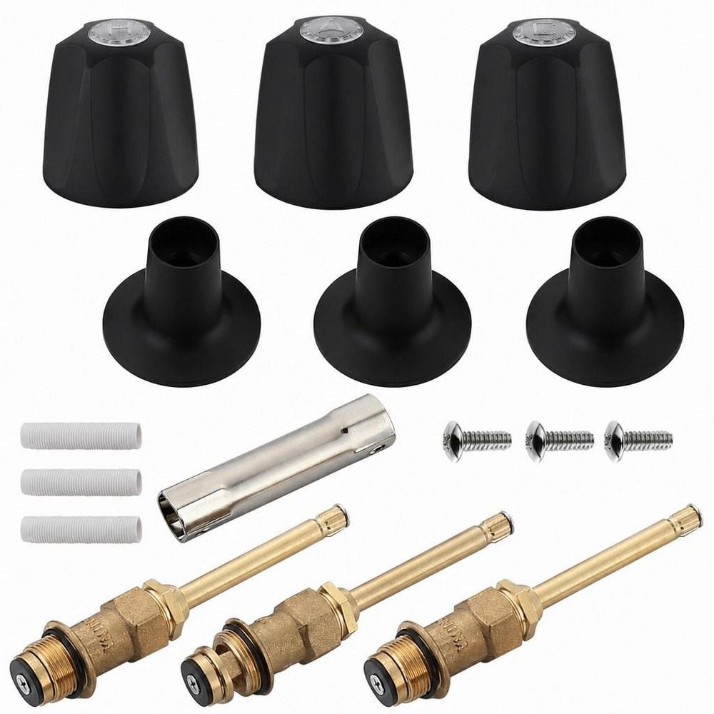 Bathtub Shower Handle Remodel and Rebuild Trim Kit, 3-Piece for Price Pfister Verve Faucets, Matte Black price history on PriceWatchPro