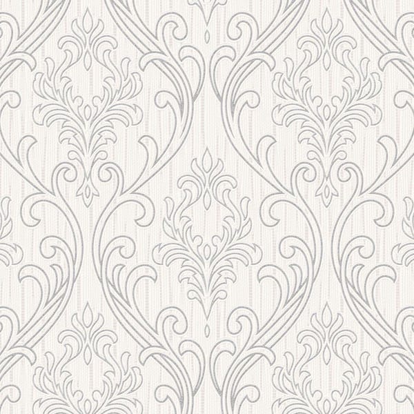 Graham & Brown Silver and White Royale Wallpaper