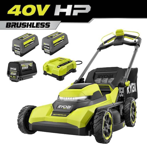 40V HP Brushless 21 in. Cordless Walk Behind Self-Propelled Mower w/ (2) 6. 0Ah Batteries, 8. 0Ah EDGE Battery & Charger