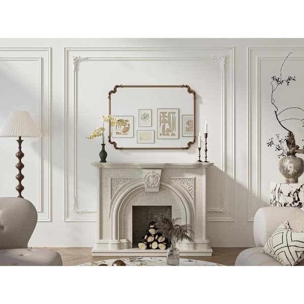 KeonJinn 40 in. H x 30 in. W Framed Rectangular Vintage Mirror