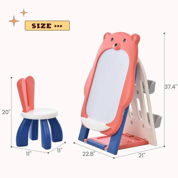 Maycoly Art Easel for Toddlers Whiteboard & Chalkboard Height Adjustable  Standing Art Easel for Boys Girls Portable for Kids - Yahoo Shopping
