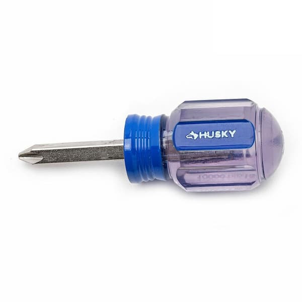 Husky #1 x 1-1/2 in. Square Shaft Stubby Phillips Screwdriver