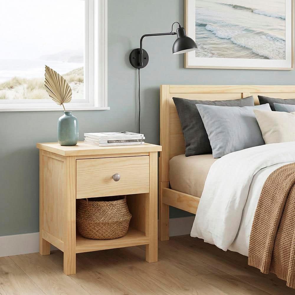  アメリカーナ・ナチュラル Lazzara Spaced Natural Pine 1-Drawer 20 in. Nightstand B2043-4D1