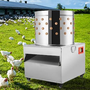 Stainless Steel Chicken Plucker 20 in. Barrel Diameter De-Feather Remove Poultry Machine 1500-Watt 275R Barrel Diameter