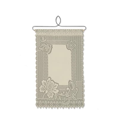 Lace Wall Hanging White Christmas design  20”x12”.