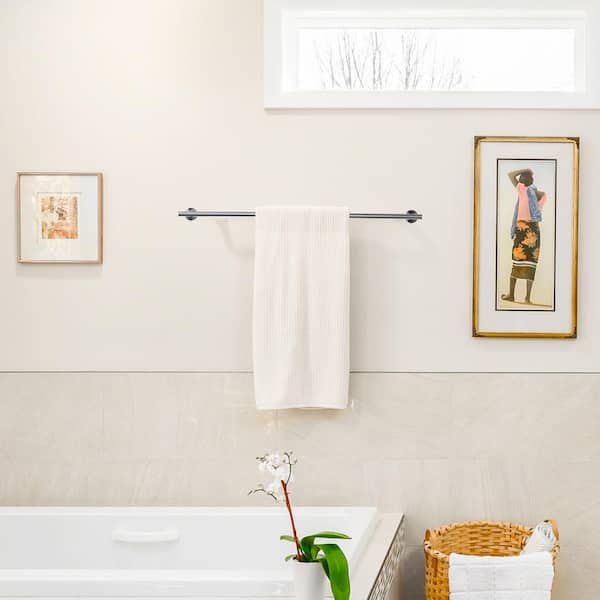 36 in. Wall Mounted Single Towel Bar Bath Hardware Accessory in Brushed Nickel