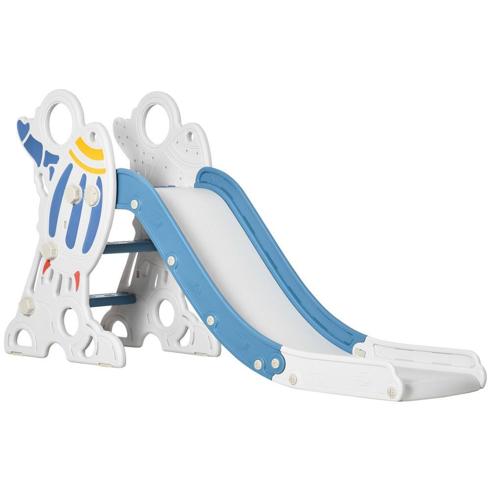 Blue Toddler Slide, Indoor Foldable Kids Slide for Boys Girls
