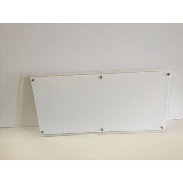 Unbranded 24 in. x 48 x 2" in. Clear/White Acrylic Dry Erase board