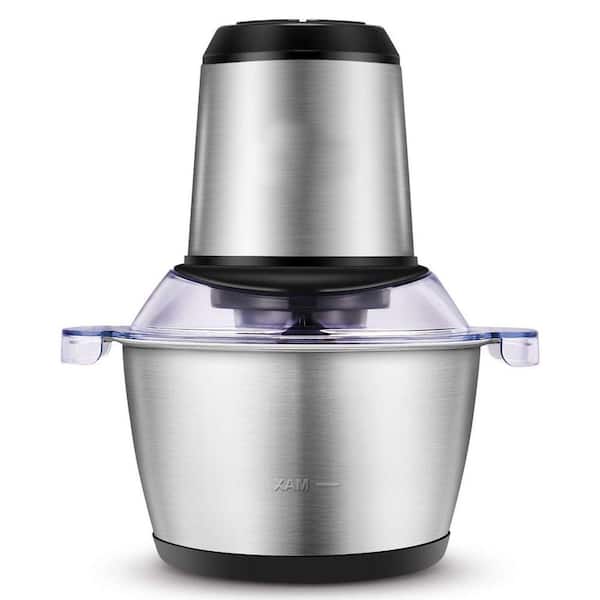 Electric Food Processor with 4 Blades, 2L Stainless Steel Bowl, 350W Motor for Chopping, Grinding, Mixing, Blending