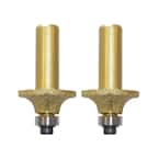 Monster 3 16 in. Radius Brazed Diamond Router Bit for Granite Marble Concrete and Tiles 1 2 in. Shank 2 Piece Set RBQL044605 The Home Depot