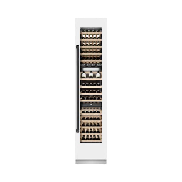 Autograph Edition 18 in. Triple Zone 68-Bottle Right Hinge Column Wine Cooler in White Matte with Matte Black Accents