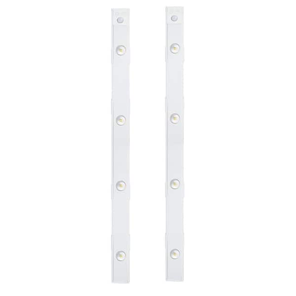 24 in. x 1.38 in. Under-Cabinet LED Light Rechargeable Plugin Motion Sensor Light 3CCT Ideal for Closet Staircase 2-Pack