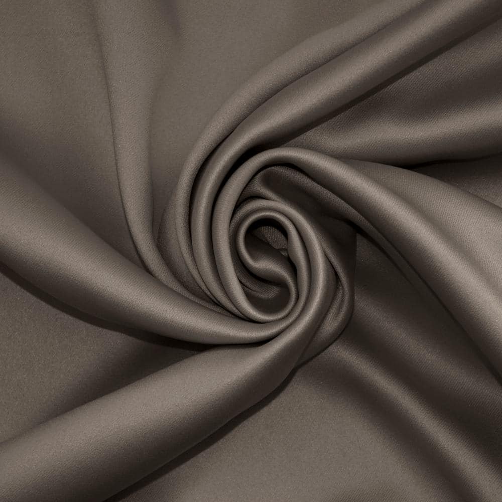 Taupe Blackout Rod Pocket Polyester Curtain Panel 52" x 63"