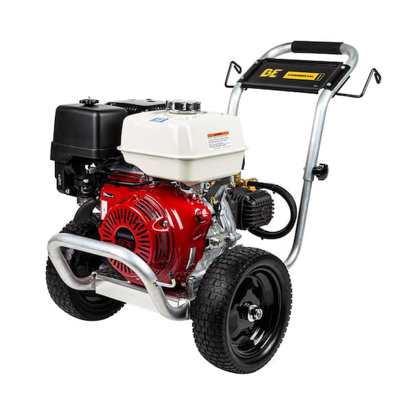 BE POWER EQUIPMENT 4000 PSI 4.0 GPM Cold Water Gas Pressure Washer Honda GX390 and Comet Triplex Pump on Aluminum Frame
