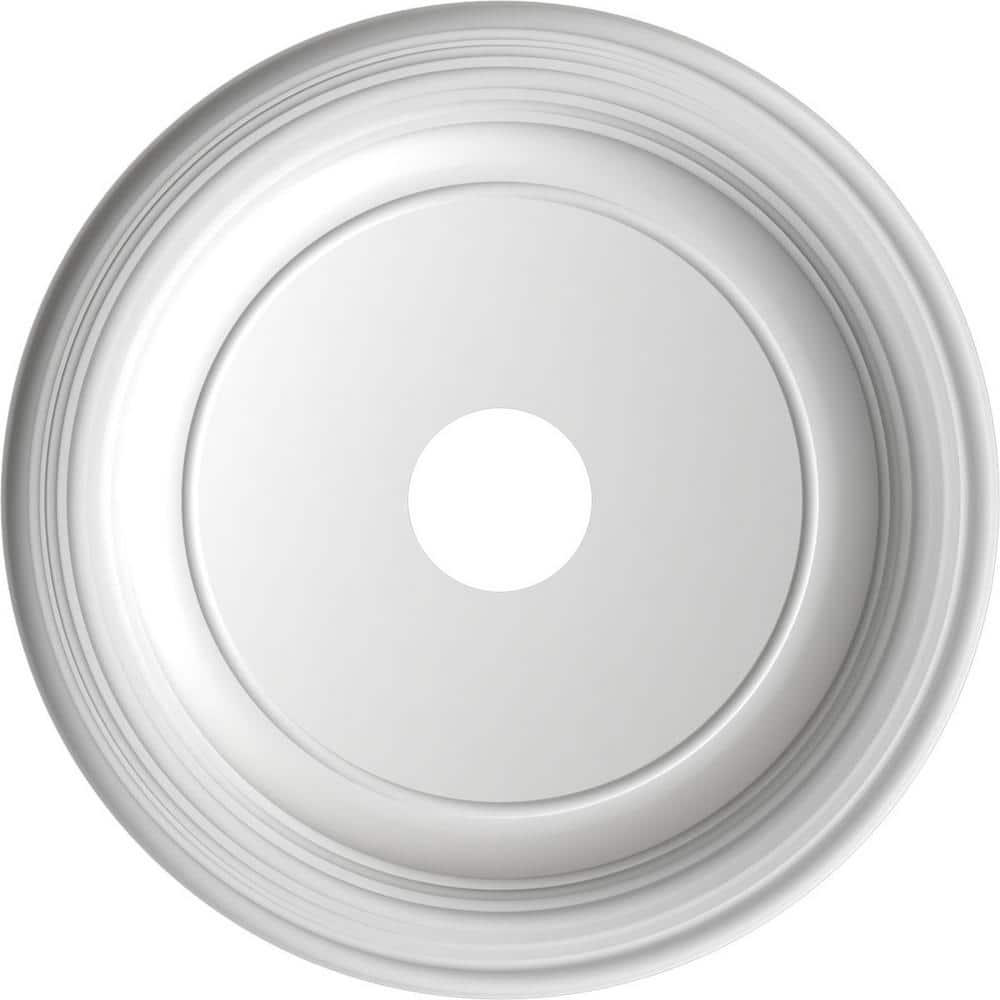 Traditional Metallic Charcoal PVC Ceiling Medallion, 19-inch Diameter
