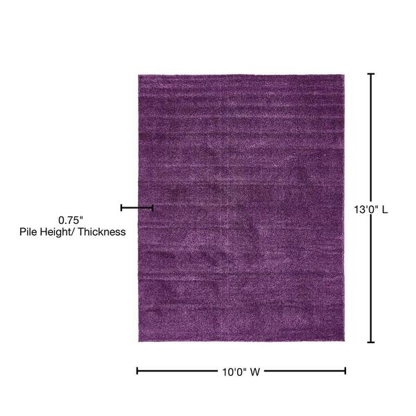 Unique Loom Solo Calabasas Violet 10' 0 x 13' 0 Area Rug 3136584