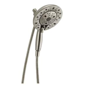 In2ition 5-Spray Patterns 2.5 GPM 6.88 in. Wall Mount Dual Shower Heads in Lumicoat Stainless