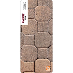Paper Sample Only of Decorastone 9.06 in. L x 5.51 in. W x 2.36 in. H Antq Terra Cotta Concrete Paver (1-Piece)