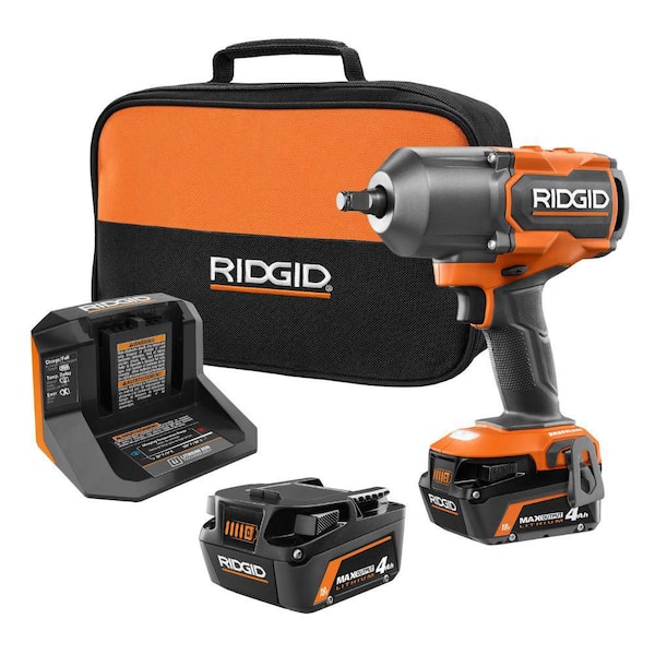 18V Brushless Cordless 4-Mode 1/2 in. High-Torque Impact Wrench Kit with (2) 4.0 Ah Lithium-Ion Batteries and Charger