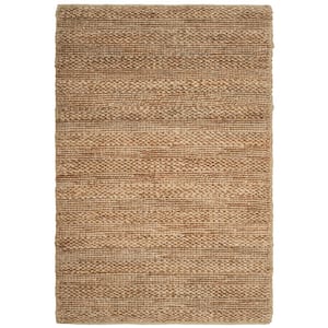 Natural Fiber Tan Doormat 2 ft. x 4 ft. Solid Color Area Rug