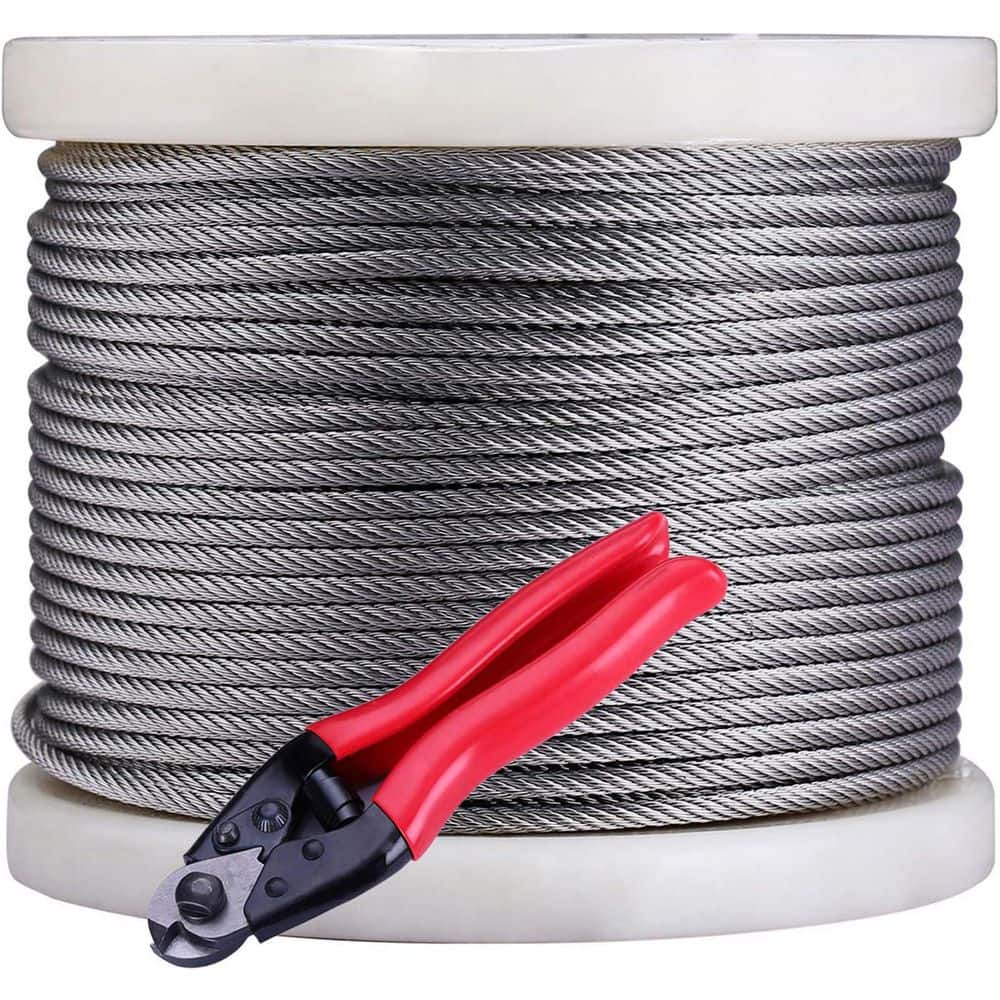 Afoxsos Stainless Steel 1/8 in. Aircraft Wire Rope Cable Railing Kit 7 ...