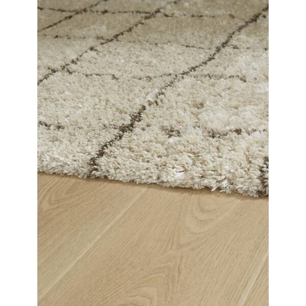 Wrenlow 5 ft. x 7 ft. Beige/Brown Striped Area Rug