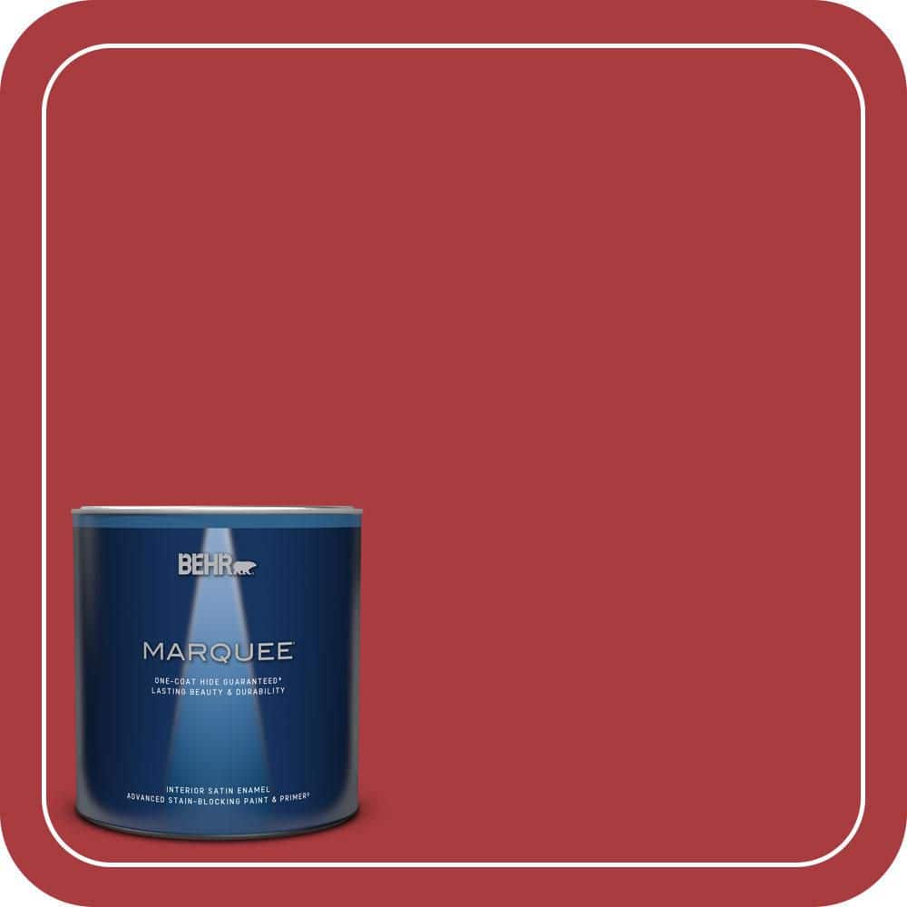 1 qt. #S-G-160 California Poppy Satin Enamel Interior Paint & Primer product image for price tracking