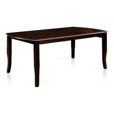 Surna 72 in. Rectangle Dark Cherry Wood Expandable Dining Table (Seats 6)
