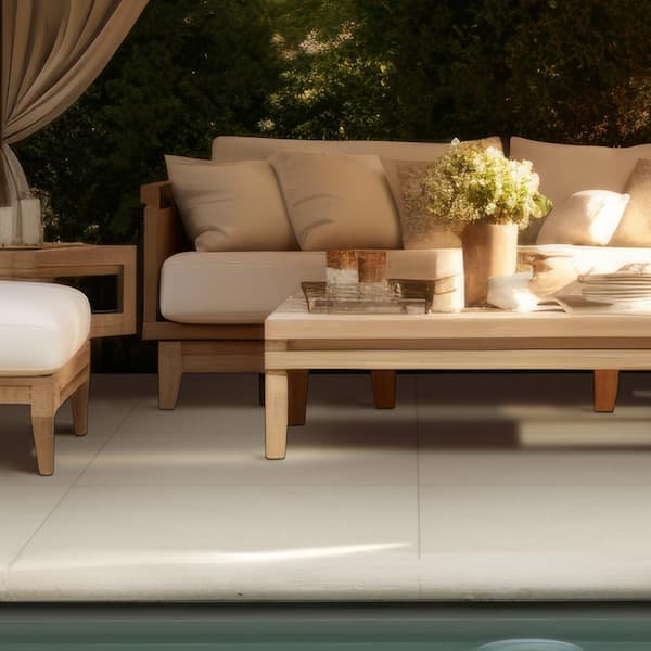 MSI Living Style Cream 2 cm. x 24 in. x 24 in. Matte Porcelain Stone Look Paver (256 sq. ft./Pallet)