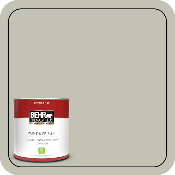 BEHR PREMIUM PLUS 1 qt. #ECC-37-1 Arbor Hollow Flat Low Odor Interior Paint & Primer