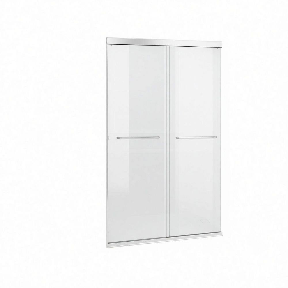 44 in.-48 in. W x 72 in. H Double Sliding Semi-Frameless Shower Door in Chrome with Tempered Safety Glass price history on PriceWatchPro