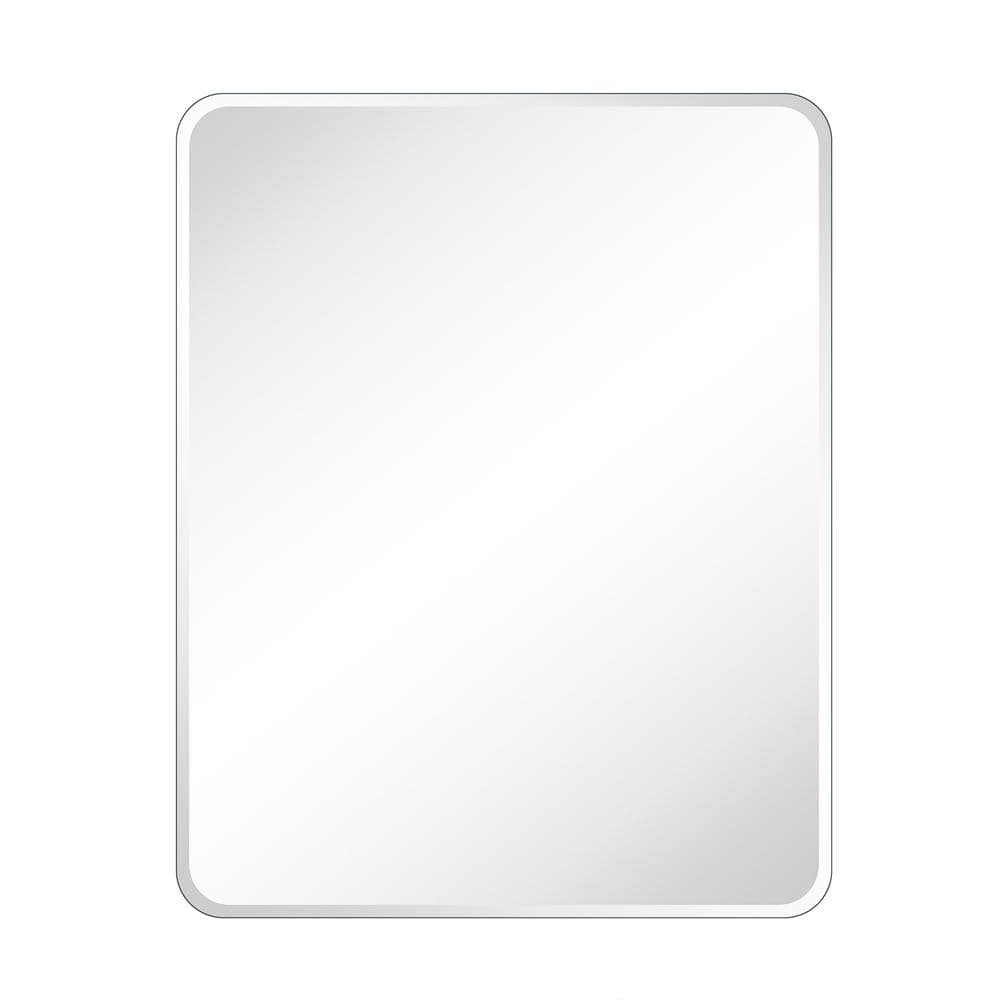 TEHOME 24'' x 30'' White Frameless Metal Medicine Cabinet with Mirror