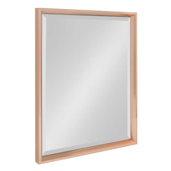 Kate and Laurel Calter Rectangle Rose Gold Wall Mirror