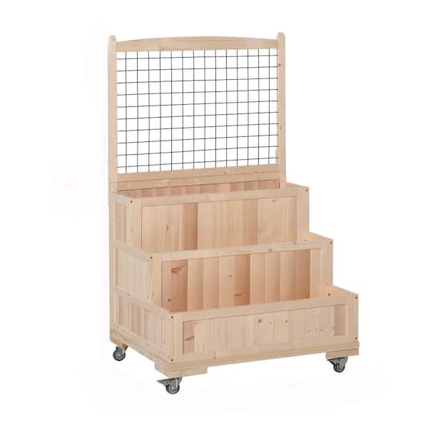 Unbranded 31.5 in. W Wood Outdoor Raised Beds
