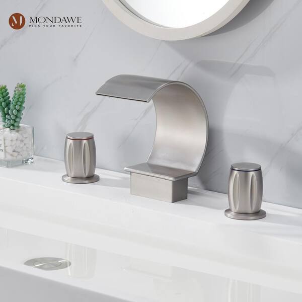 Mondawe Luxury C Arc Waterfall Spout 2-Handle 8 in