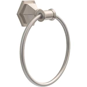 Grandover Wall Mount Round Closed Towel Ring Bath Hardware Accessory in Brushed Nickel