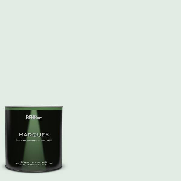 BEHR MARQUEE 1 qt. #480E-1 Country Mist Semi-Gloss Enamel Exterior Paint & Primer