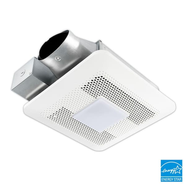 WhisperThin DC LED Pick-A-Flow 80 -100 CFM Ceiling/Wall Bathroom Exhaust Fan, 3-3/8 in. Low Profile Housing
