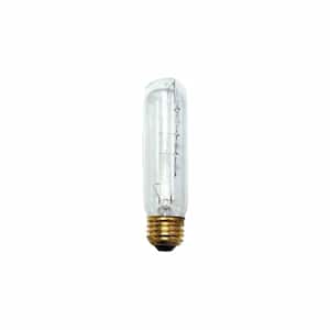 40-Watt 2700K Warm White Light T10 (E26) Medium Screw Base Dimmable Clear Incandescent Light Bulb (25-Pack)