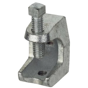 1/2 in. Strut Channel Beam Clamp (Top Clamp) - Silver Electro-Galvanized
